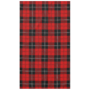 Scottish Red And Black Tartan Tablecloth
