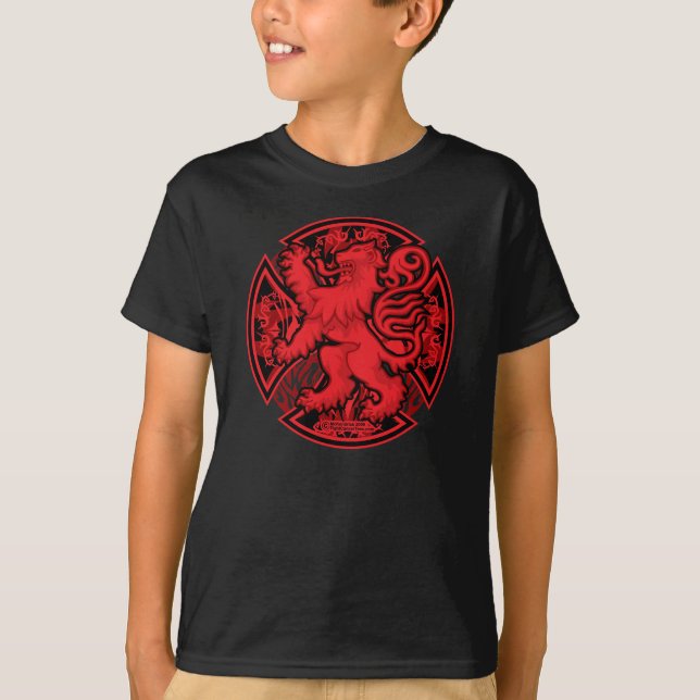 Scottish Red Lion Cross T-Shirt (Front)