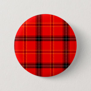 Scottish Red Tartan 6 Cm Round Badge