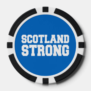 Scottish Referendum Scotland Independant on Blue Poker Chips