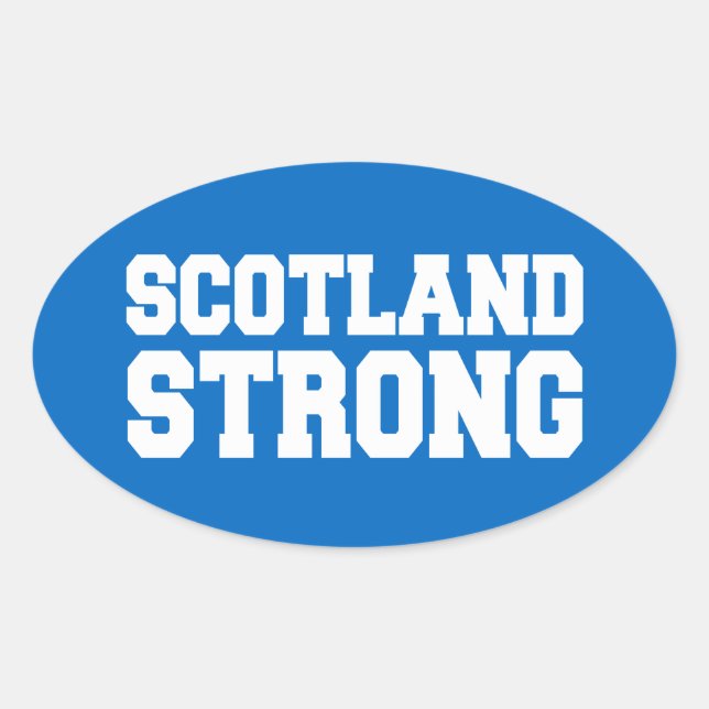 Scottish Referendum Scotland on Blue Oval Sticker (Front)