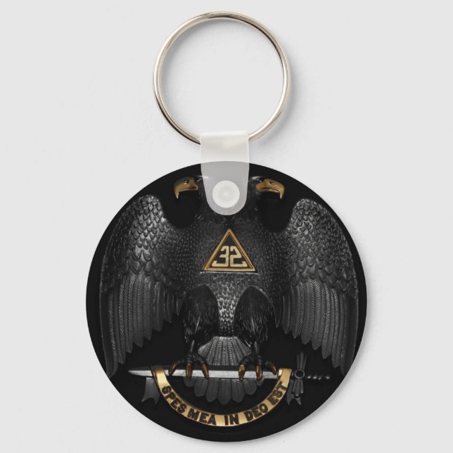 Scottish Rite 32 Degree Mason Eagle Key Ring (Front)