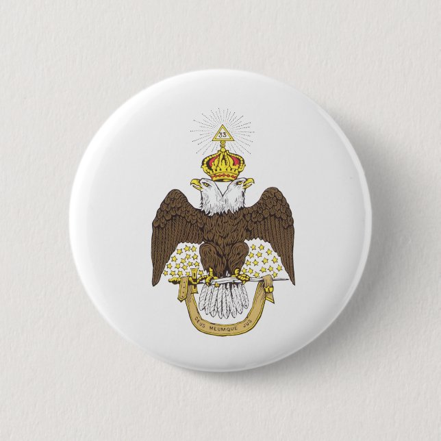 Scottish Rite 6 Cm Round Badge (Front)