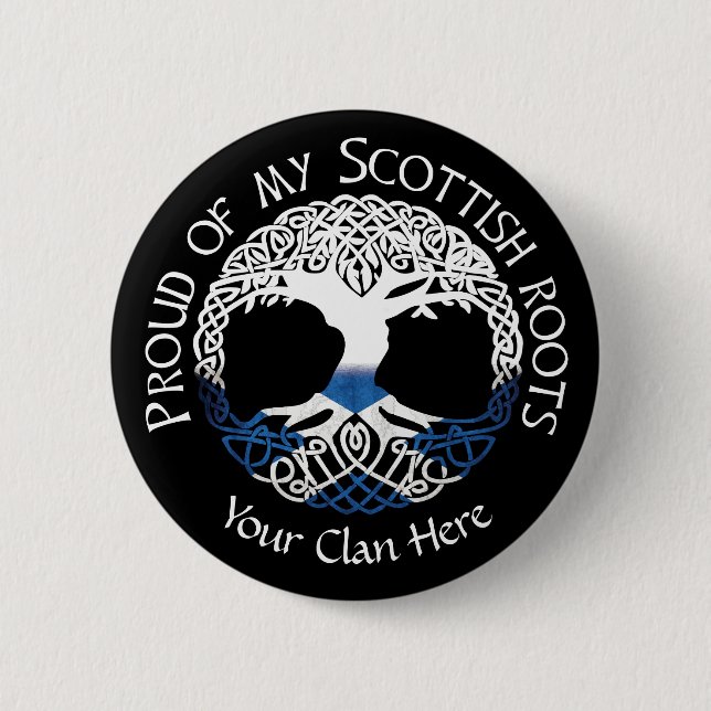 Scottish Roots 6 Cm Round Badge (Front)