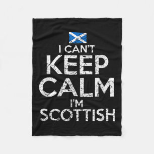 Scottish Roots Scotland Scots Can't Keep Calm Funn Fleece Blanket