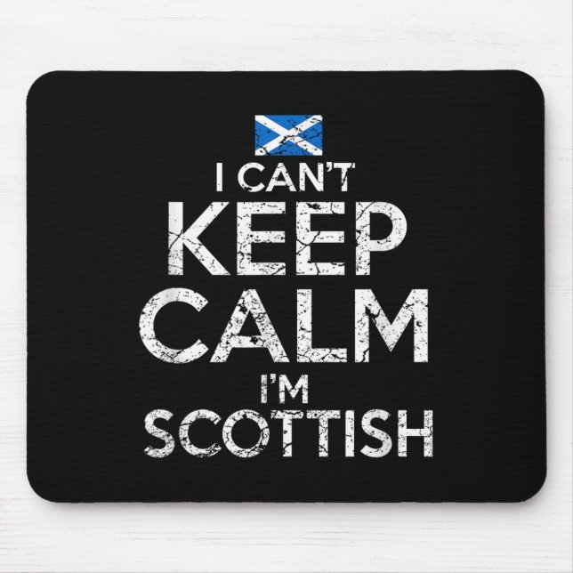 Scottish Roots Scotland Scots Can't Keep Calm Funn Mouse Mat (Front)