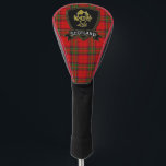 Scottish Rose and Thistle Tartan Your Text Golf Head Cover<br><div class="desc">Scottish Rose and Thistle Plaid Your Text
Black and Gold
Your Text</div>