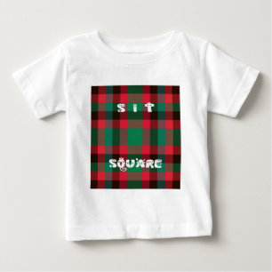 Scottish Royal Chequered Tartan Plaid with Text Baby T-Shirt