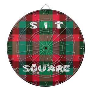 Scottish Royal Chequered Tartan Plaid with Text Dartboard