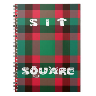 Scottish Royal Chequered Tartan Plaid with Text Notebook
