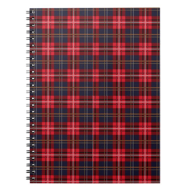 Scottish Royal Modern Tartan Notebook (Front)
