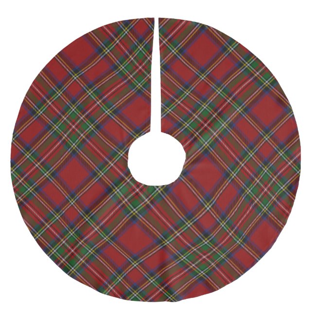 Scottish Royal Stewart Tartan  Brushed Polyester Tree Skirt (Front)