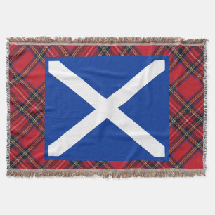 Scottish Saltire Flag of Scotland Throw Blanket