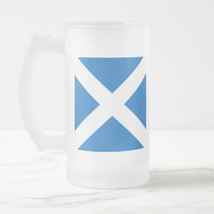 Scottish Saltire Party Frosted Glass Beer Mug