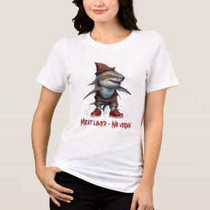 scottish shark in disguise - meat lover - no vegan Tri-Blend shirt