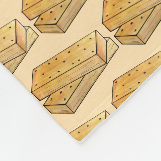 Scottish Shortbread Tea Biscuits British Bakery Fleece Blanket (Corner)