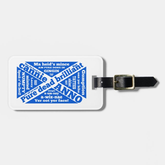 Scottish slang and phrases luggage tag (Front Horizontal)