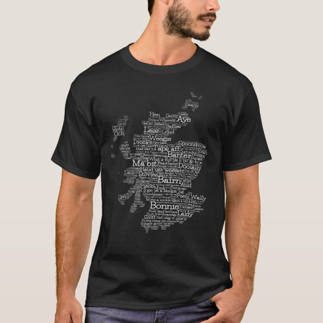 Scottish Slang Word map T-Shirt (Front)