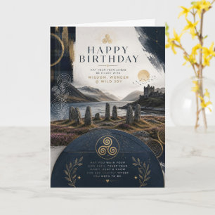 Scottish Stone Circle Castle Birthday Card