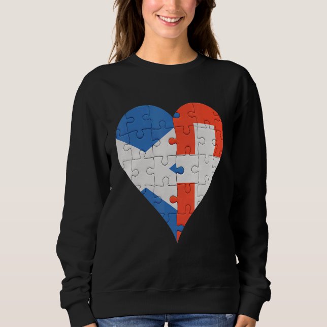 Scottish Swiss Flag Heart Sweatshirt (Front)