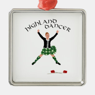 Scottish Sword Dancer - Ghillie Callum Metal Tree Decoration