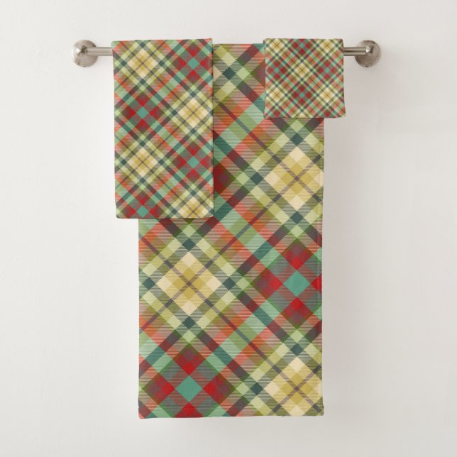 Scottish tartan #4 bath towel set (Insitu)