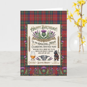 Scottish Tartan Banter Birthday Card