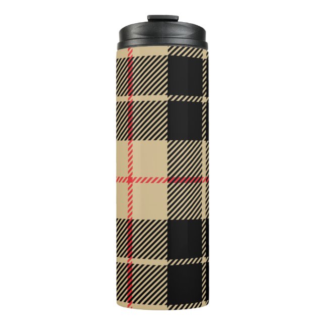  Scottish Tartan Chequered Plaid Pattern     Thermal Tumbler (Front)