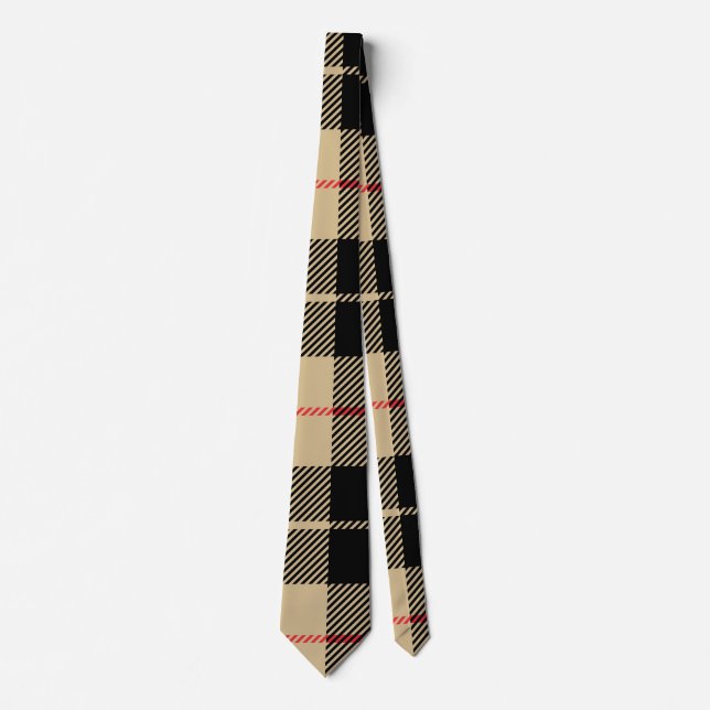  Scottish Tartan Chequered Plaid Pattern    Tie (Front)