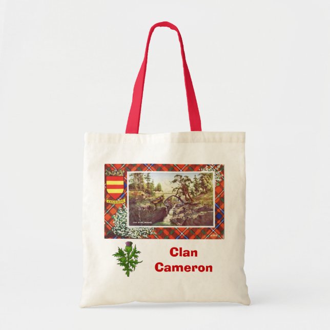 Scottish Tartan, Clan Cameron, Braemar Tote Bag (Front)