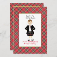 Scottish Tartan Clan Plaid Personalised Party Invitation