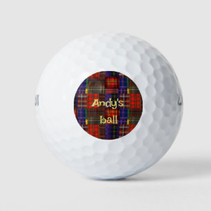Scottish Tartan Golf Balls