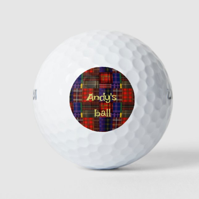 Scottish Tartan Golf Balls (Front)