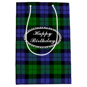 Scottish tartan medium gift bag
