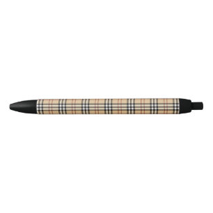Scottish Tartan Pattern     Black Ink Pen