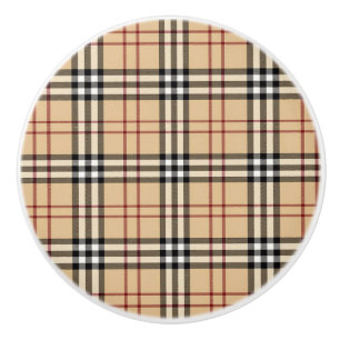 Scottish Tartan Pattern     Ceramic Knob