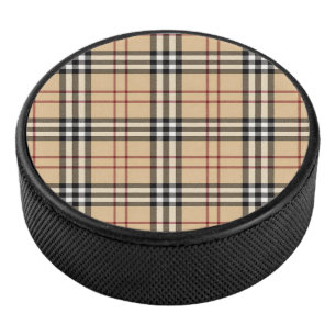 Scottish Tartan Pattern Hockey Puck