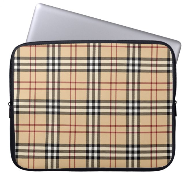 Scottish Tartan Pattern Laptop Sleeve (Front)