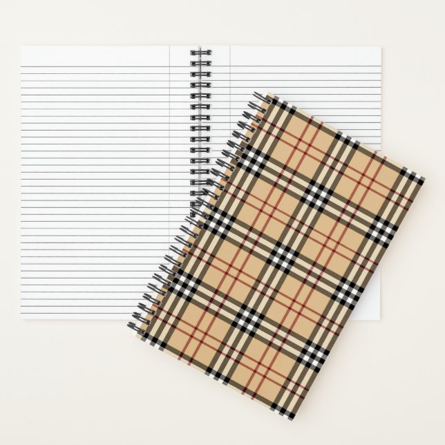 Scottish Tartan Pattern     Notebook (Inside)