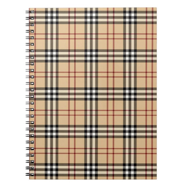 Scottish Tartan Pattern Notebook (Front)