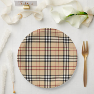 Scottish Tartan Pattern Paper Plate