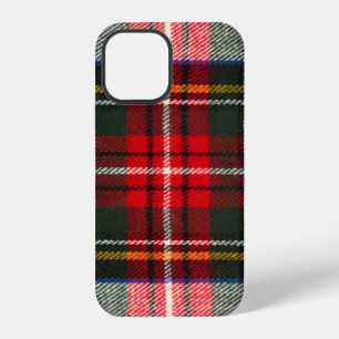 Scottish tartan pattern. Red and white wool plaid  iPhone 12 Case
