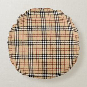 Scottish Tartan Pattern Round Cushion
