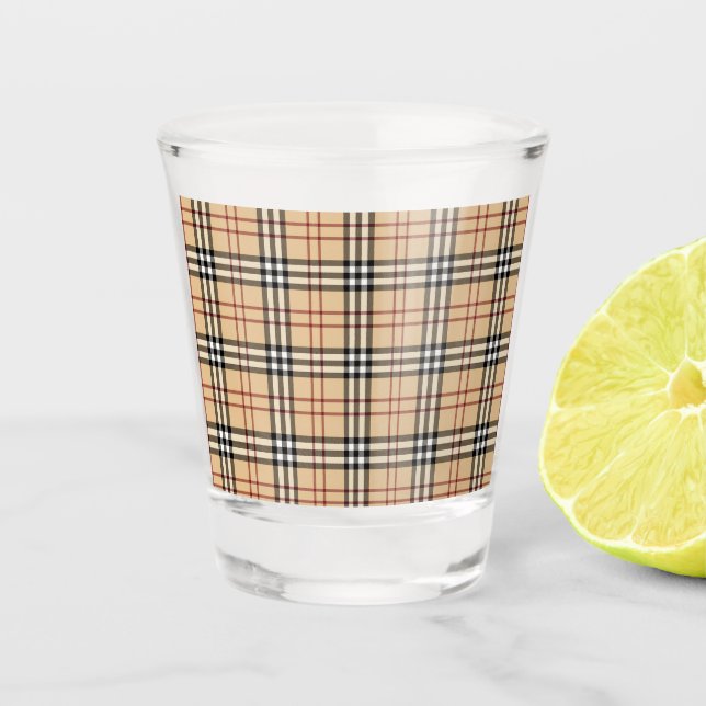 Scottish Tartan Pattern     Shot Glass (Front)