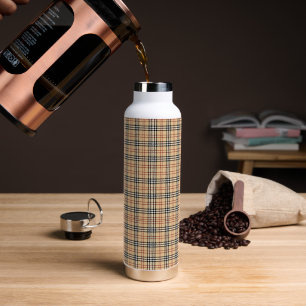 Scottish Tartan Pattern Water Bottle