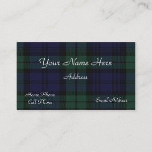 Scottish Tartan Plaid Business Card