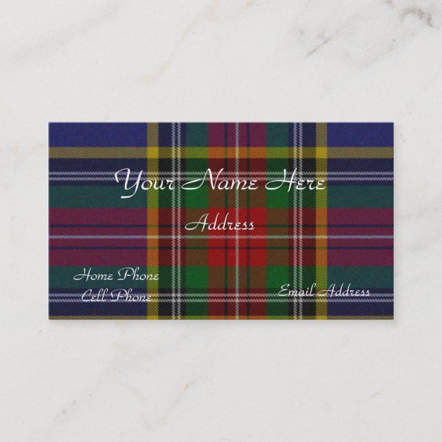 Scottish Tartan Plaid Business Card (Front)