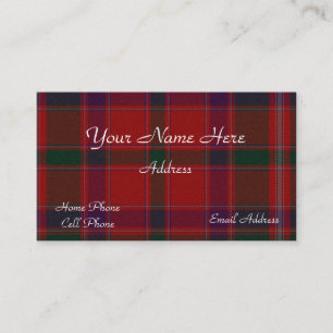Scottish Tartan Plaid Business Card