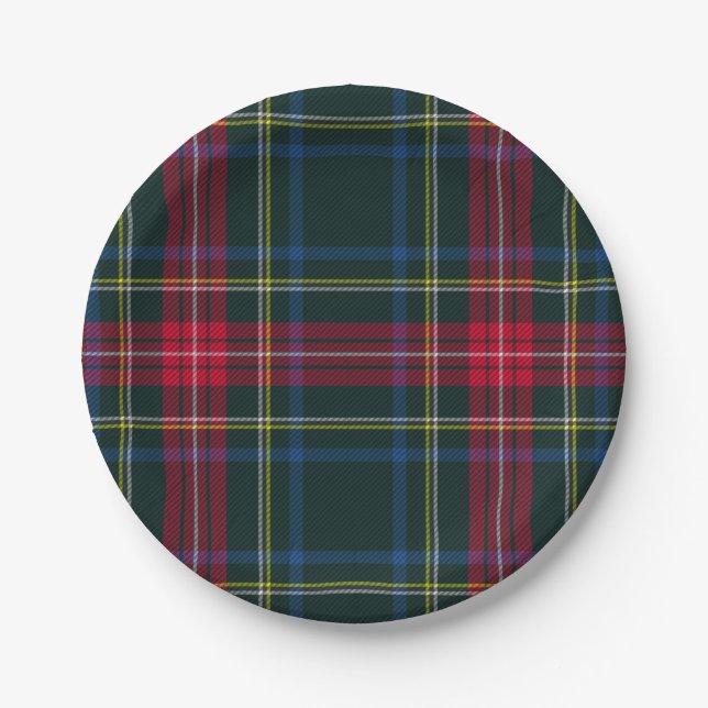 Scottish Tartan Plaid Pattern Paper Plate (Front)