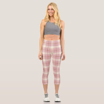Scottish Tartan  Plaid Women's Yoga Capri Leggings